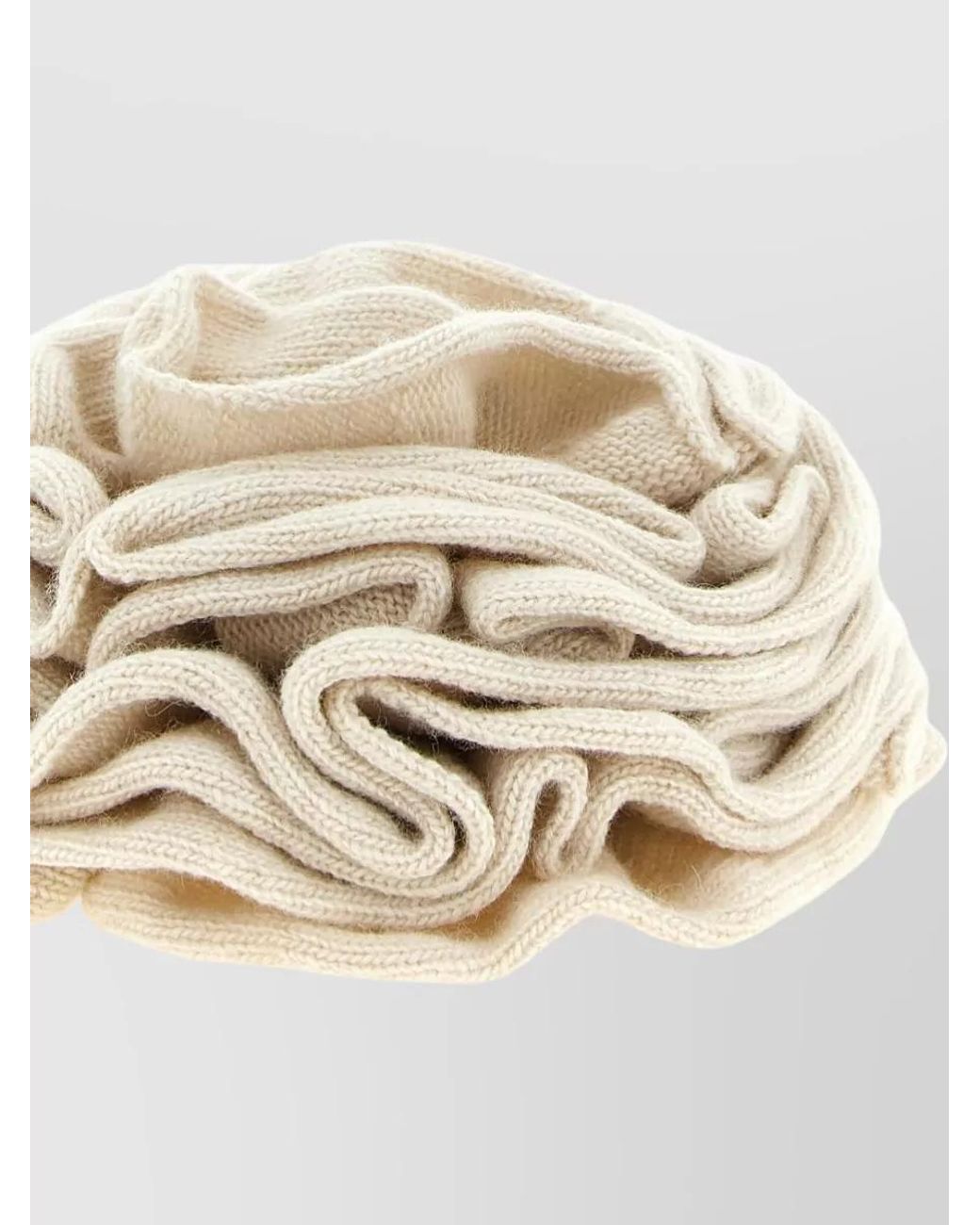 Nude White Cashmere Knit Floral Hair Pin