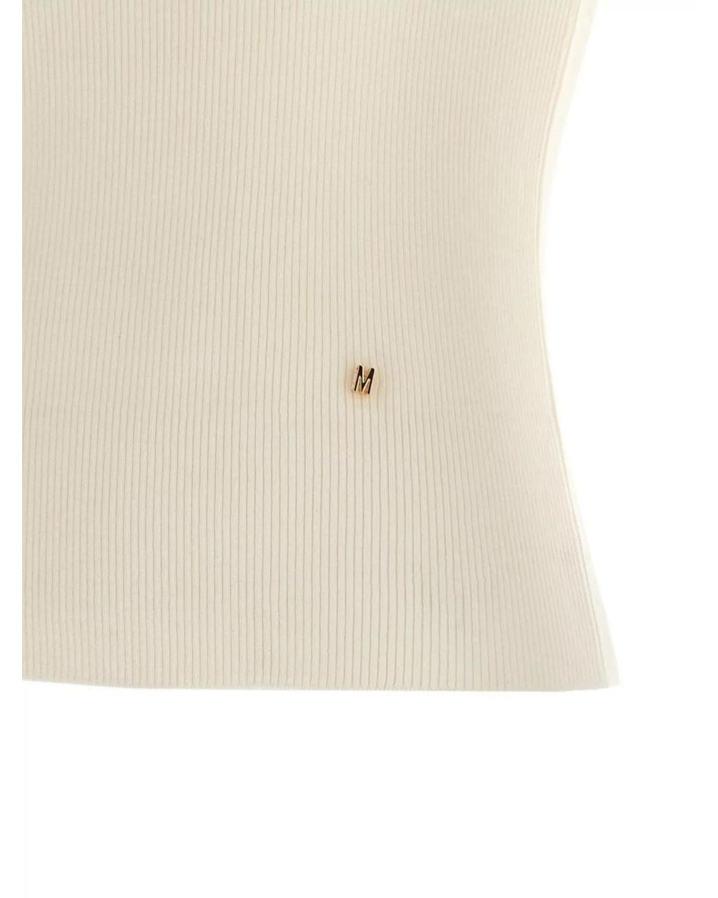 Moschino Natural Silk Knit Top