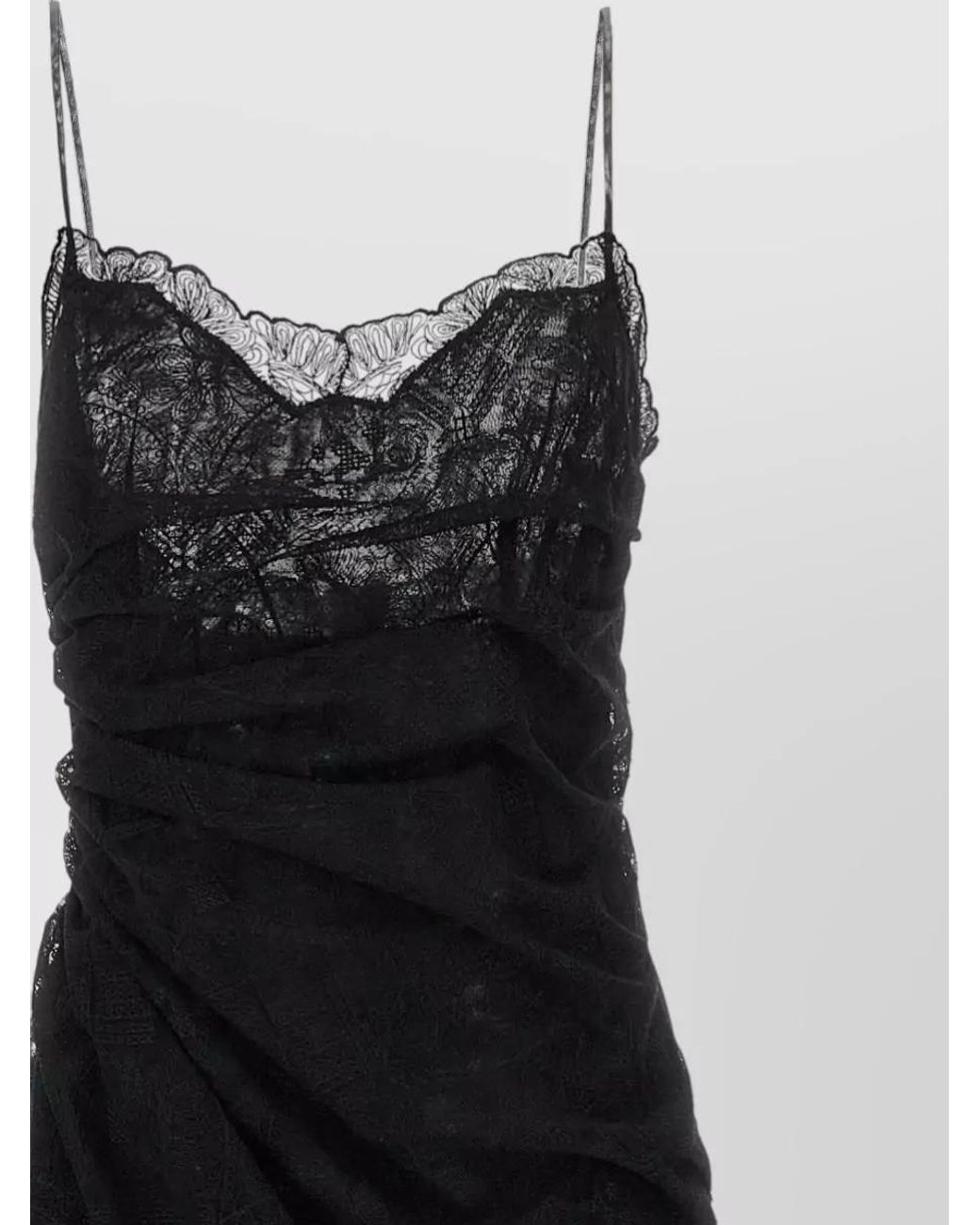 Ermanno Scervino White Lace Draped Sleeveless Maxi Dress