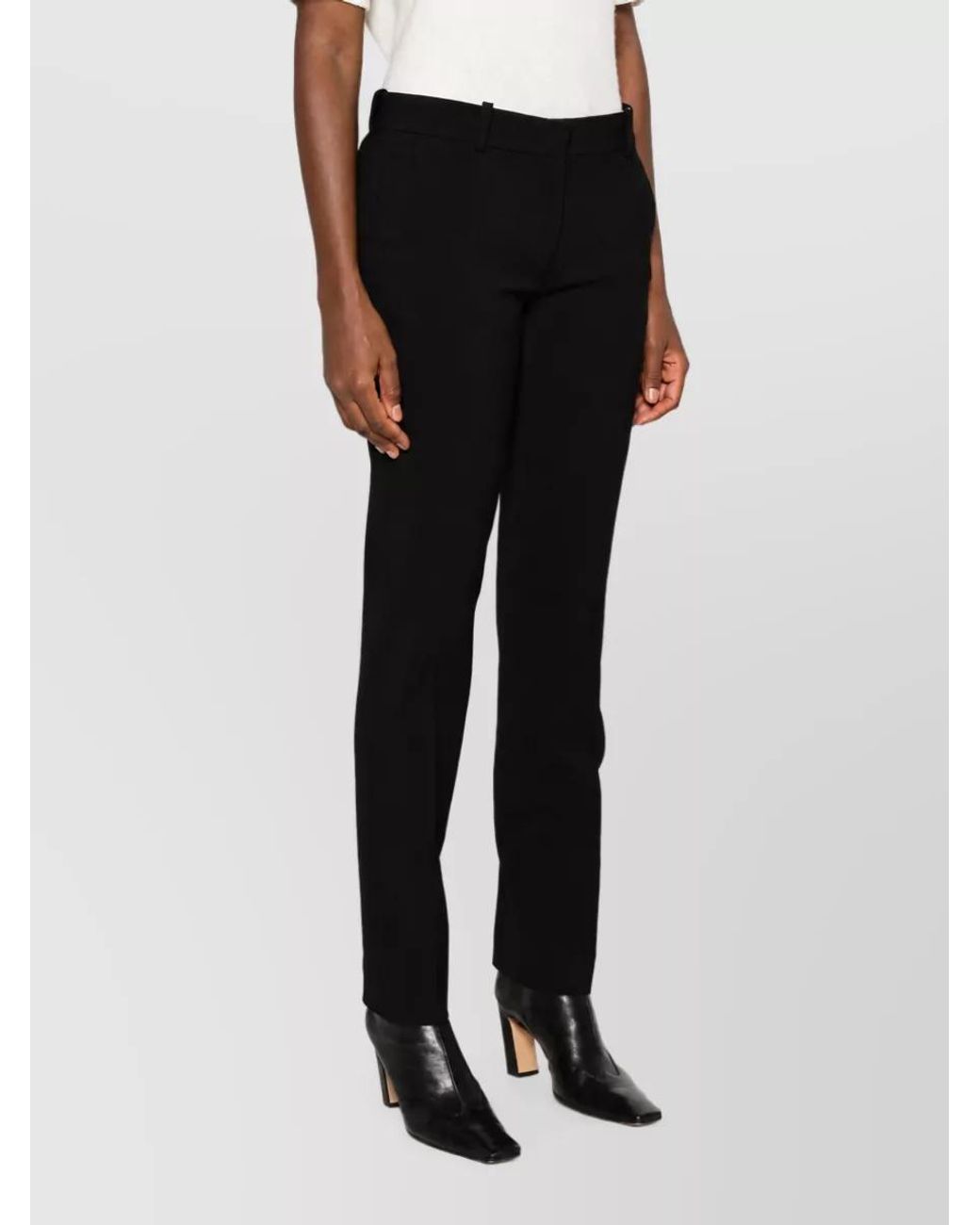 Totême  Black Low-Rise Slim-Fit Tapered Trousers