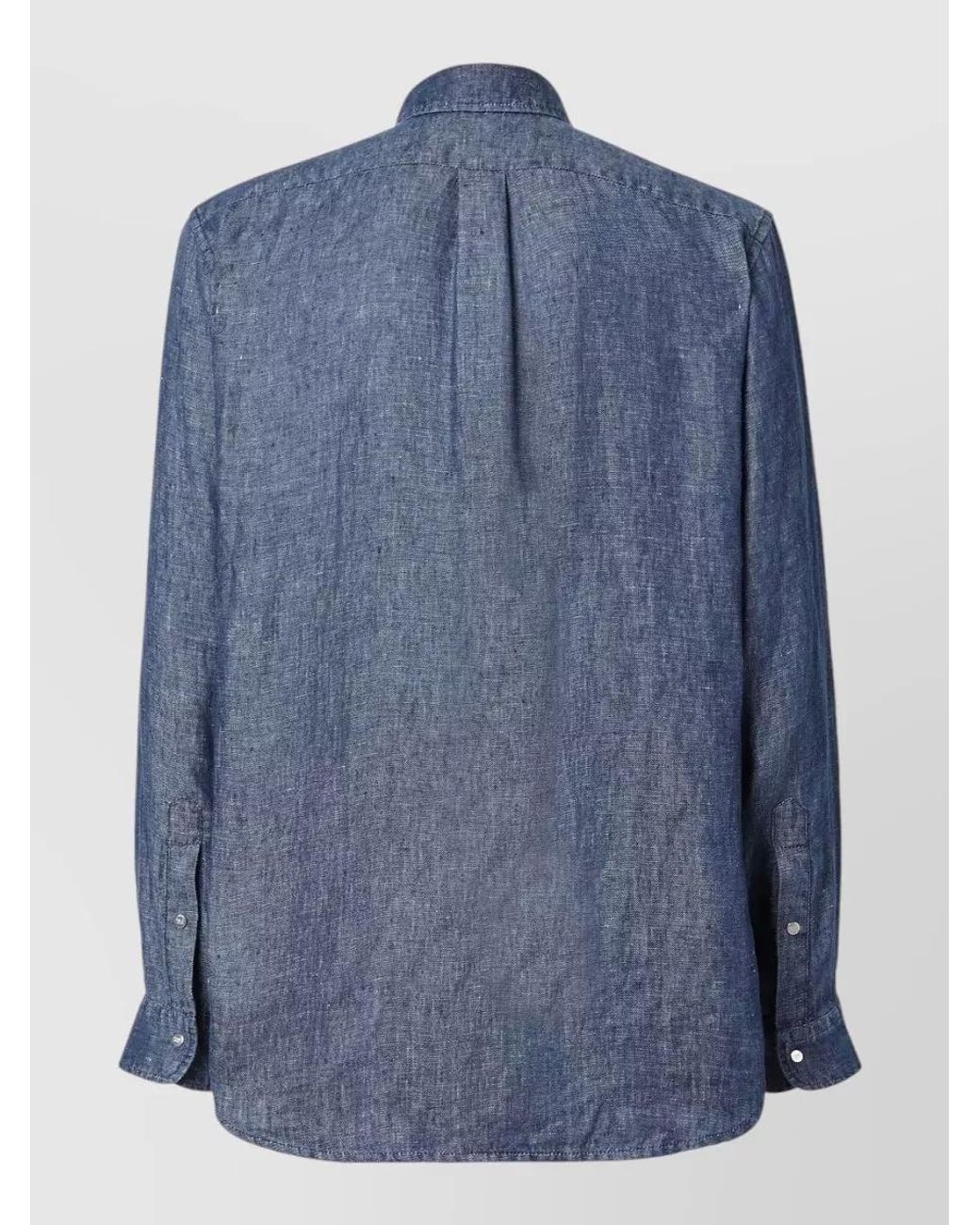 Fendi Blue Chambray Comfort-Fit Shirt for men