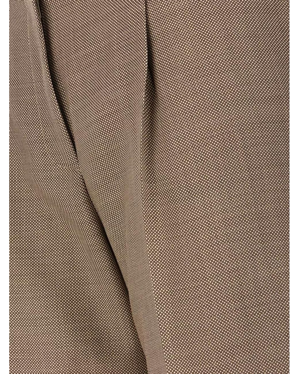 PT Torino Brown Wide-Leg Trousers