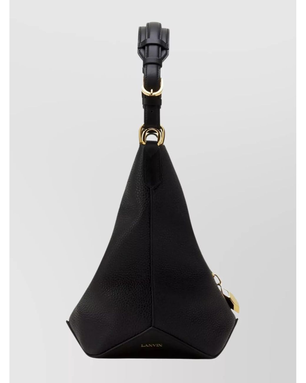 Lanvin Black Calf Leather Shoulder Bag