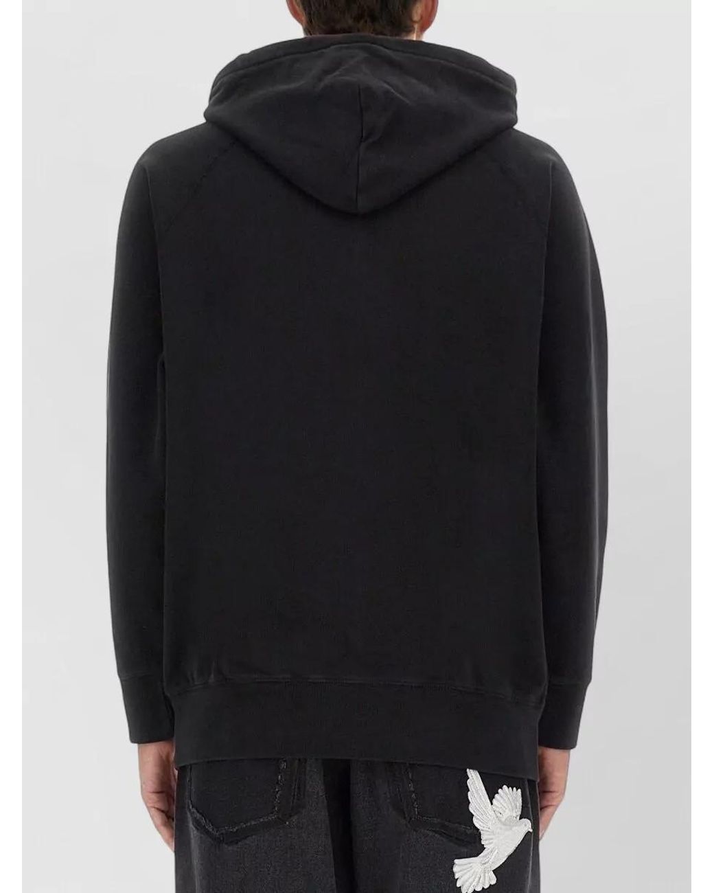 3.PARADIS Black Cotton Hoodie for men