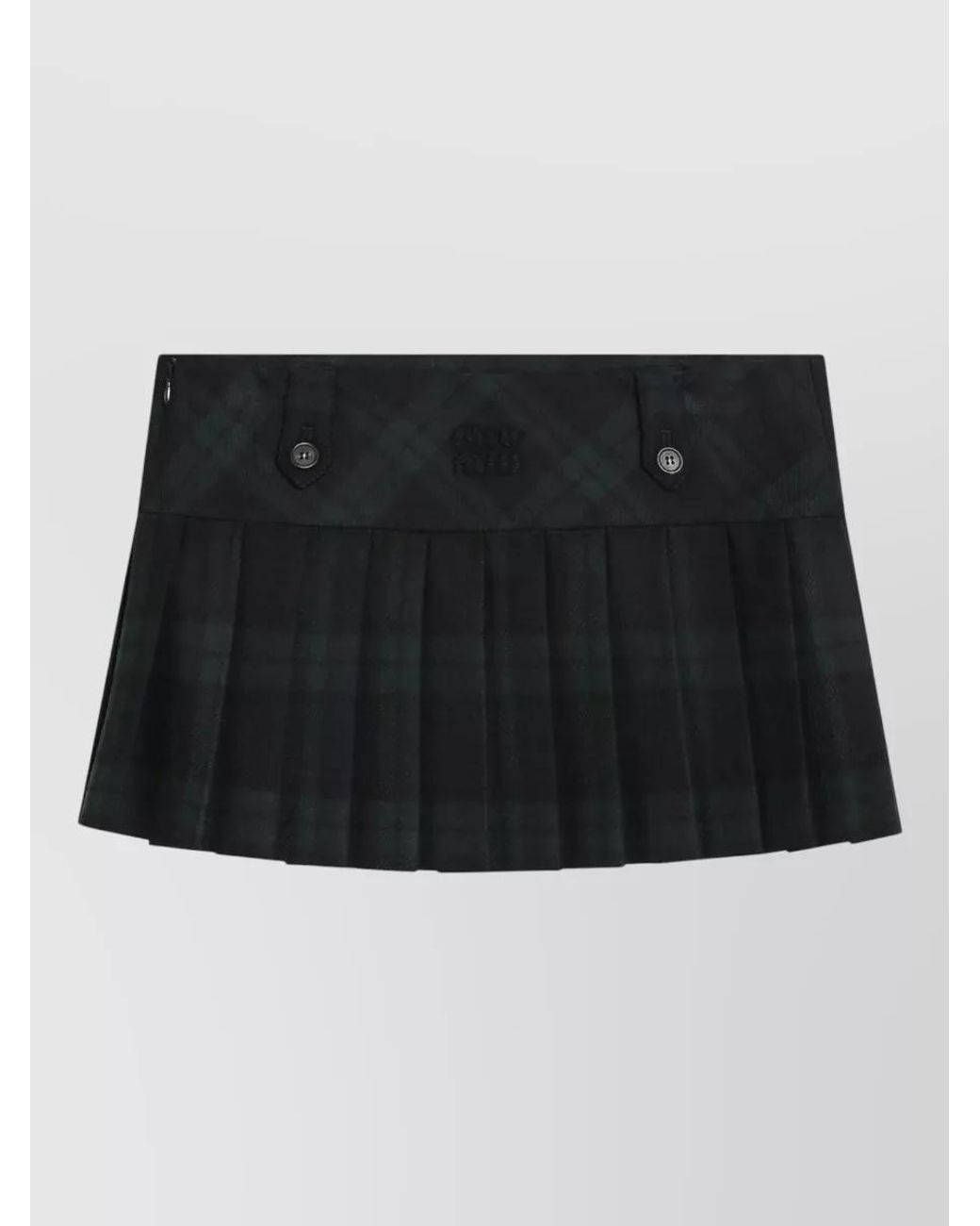Miu Miu Black Pleated Skirt