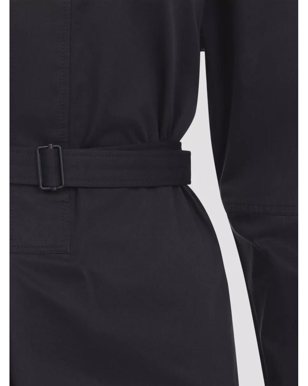 Lemaire Blue Cotton Oversized Midi Shirt Dress