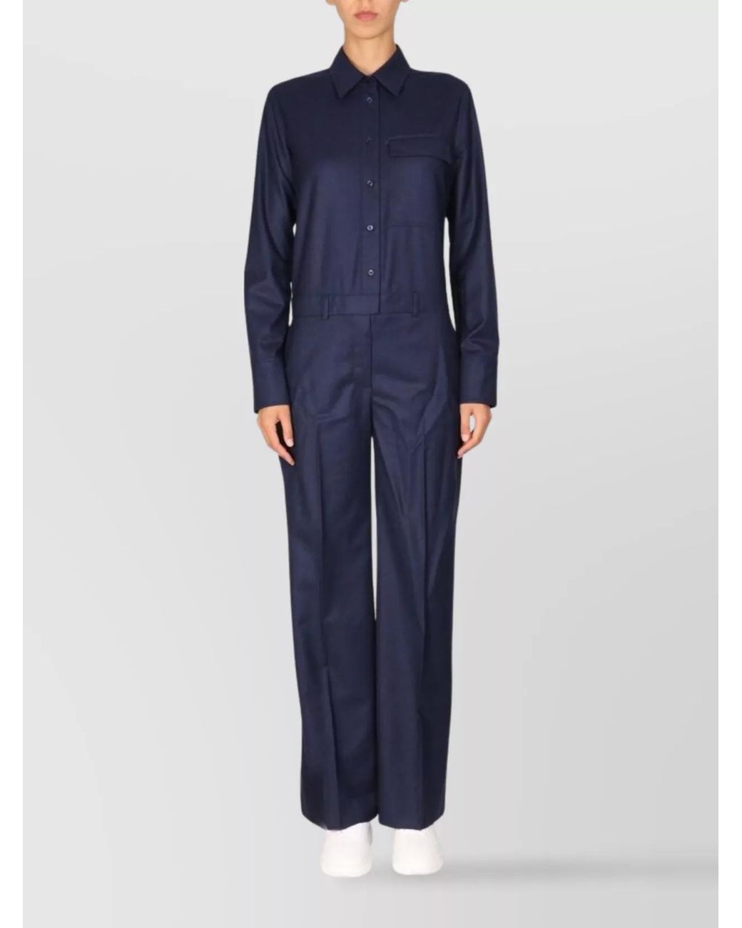 Stella McCartney Blue Wool Jumpsuit
