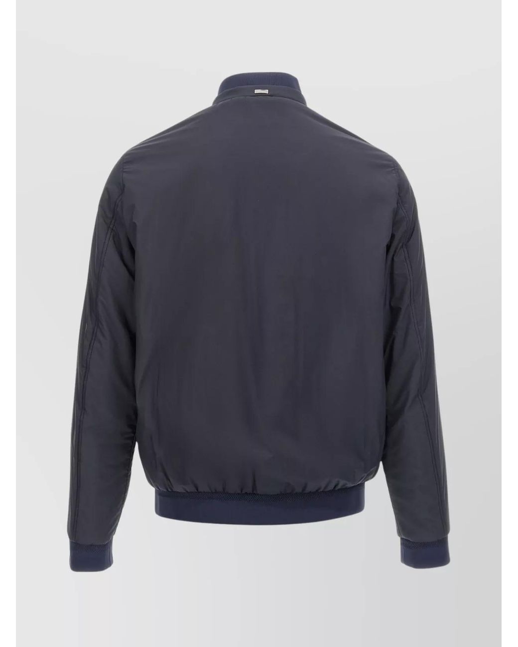 Herno Blue Nylon Padded Bomber Jacket for men