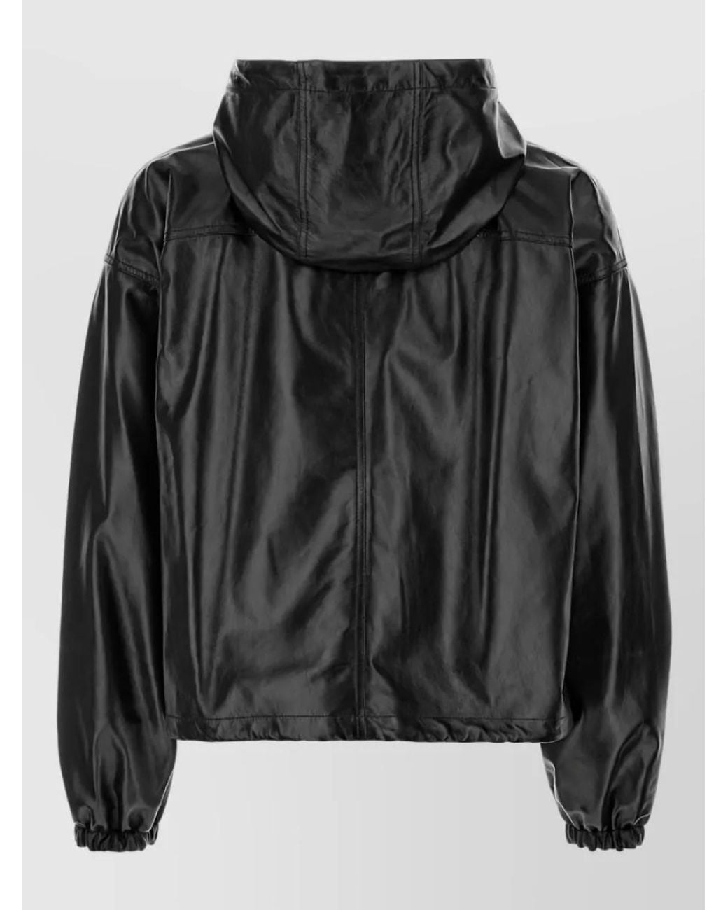 Fendi Black Leather Padded Jacket for men