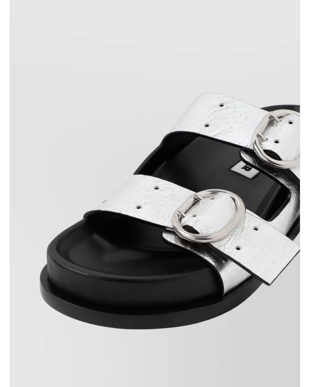 Jil Sander Metallic Leather Buckle Sandals