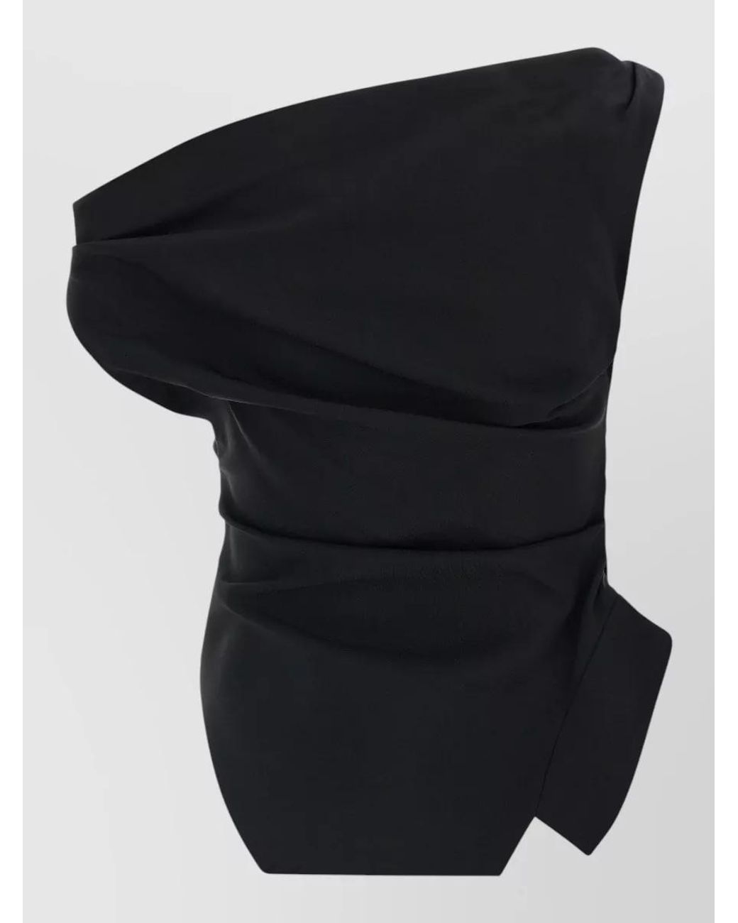 Rohe Black Asymmetric Draped Top