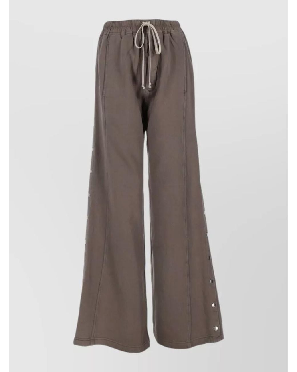 Rick Owens Brown Cotton Wide-Leg Trousers