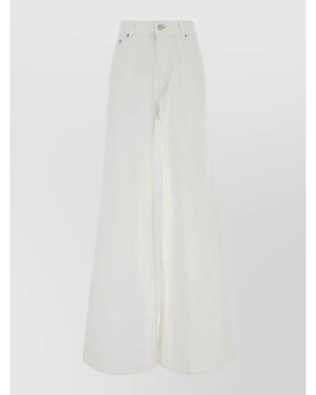 Alaïa White Wide-Leg Denim Jeans