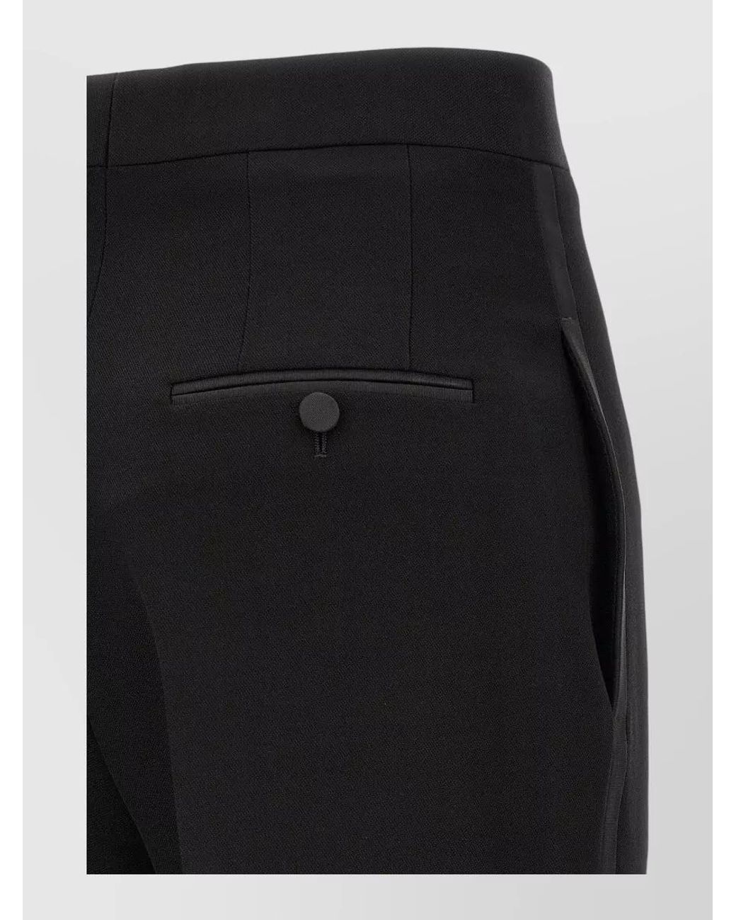 Tom Ford Black Wool High-Rise Straight-Leg Suit Trousers
