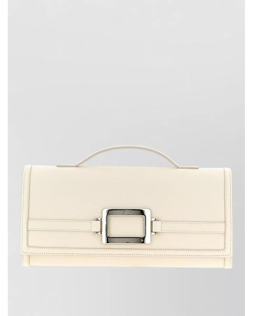 Roger Vivier Natural Leather Clutch Bag