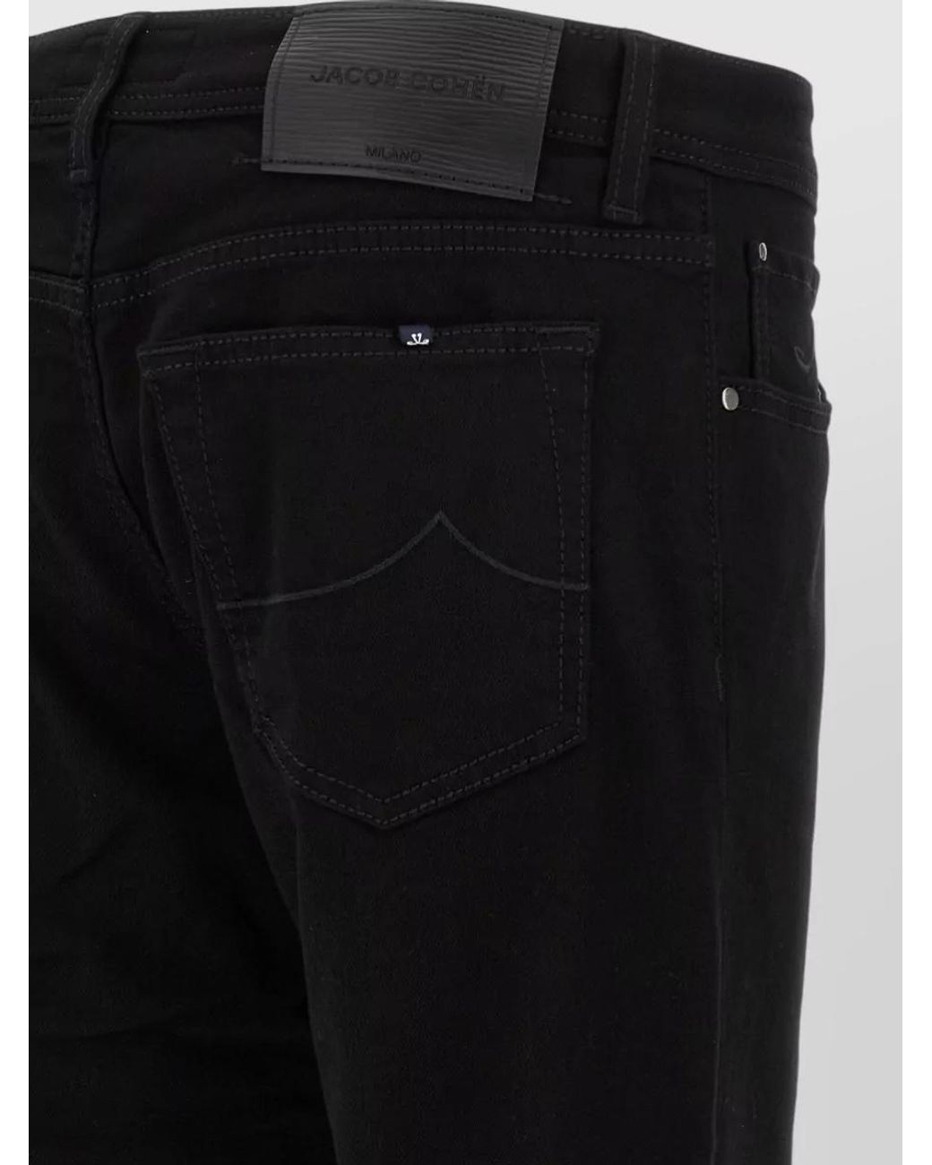 Jacob Cohen Black Mid-Rise Straight-Leg Jeans for men