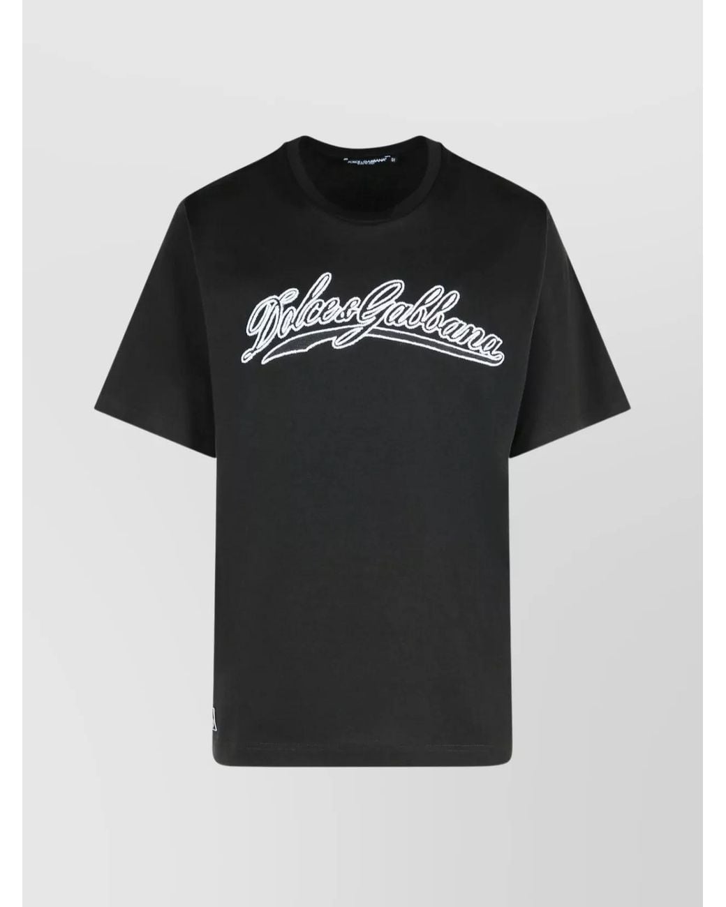 Dolce & Gabbana Black T-Shirt With Logo for men