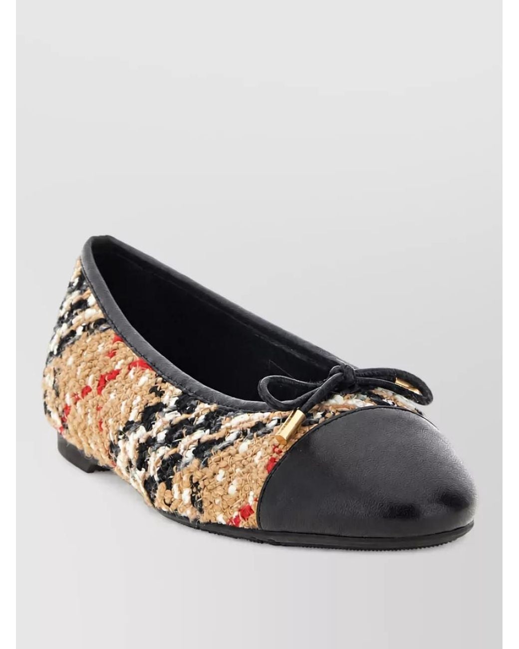 Burberry Multicolor Bouclé Check Ballerina Flats