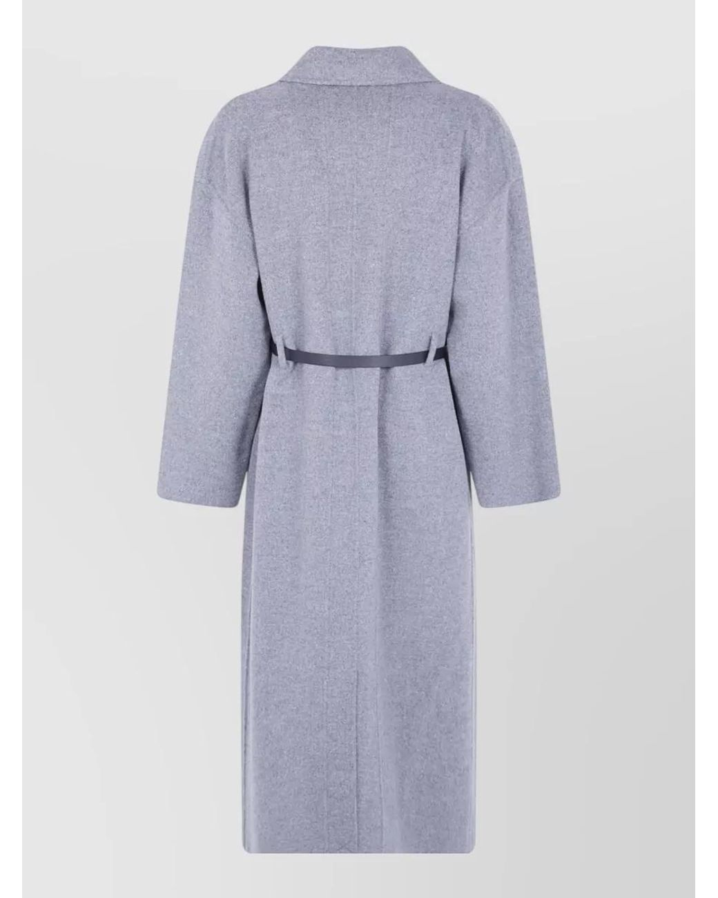 Semicouture Blue Wool Long Coat
