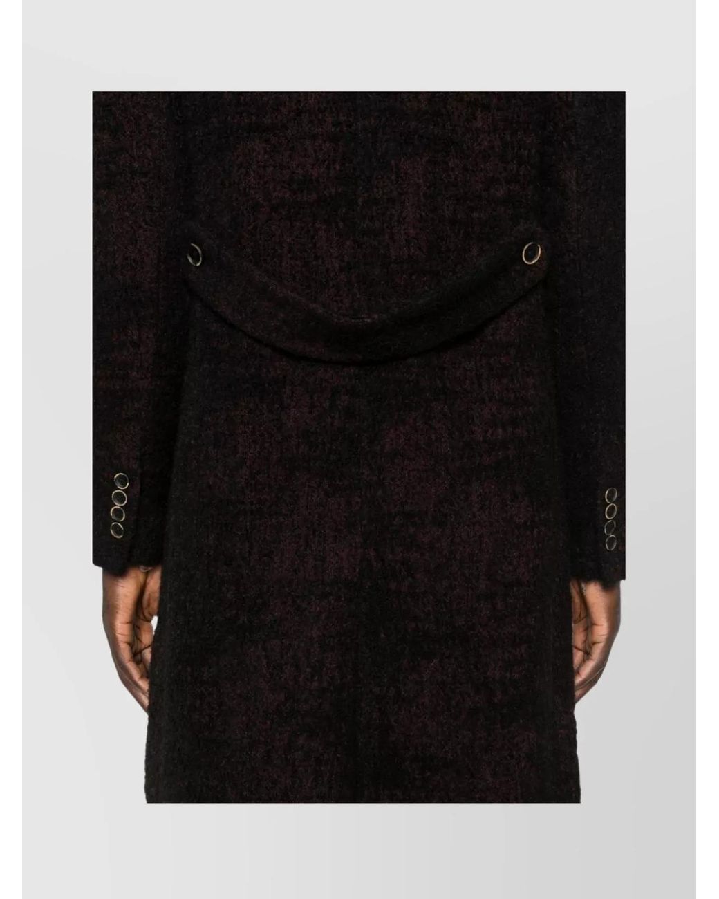 Uma Wang Blue Wool Double-Breasted Coat for men