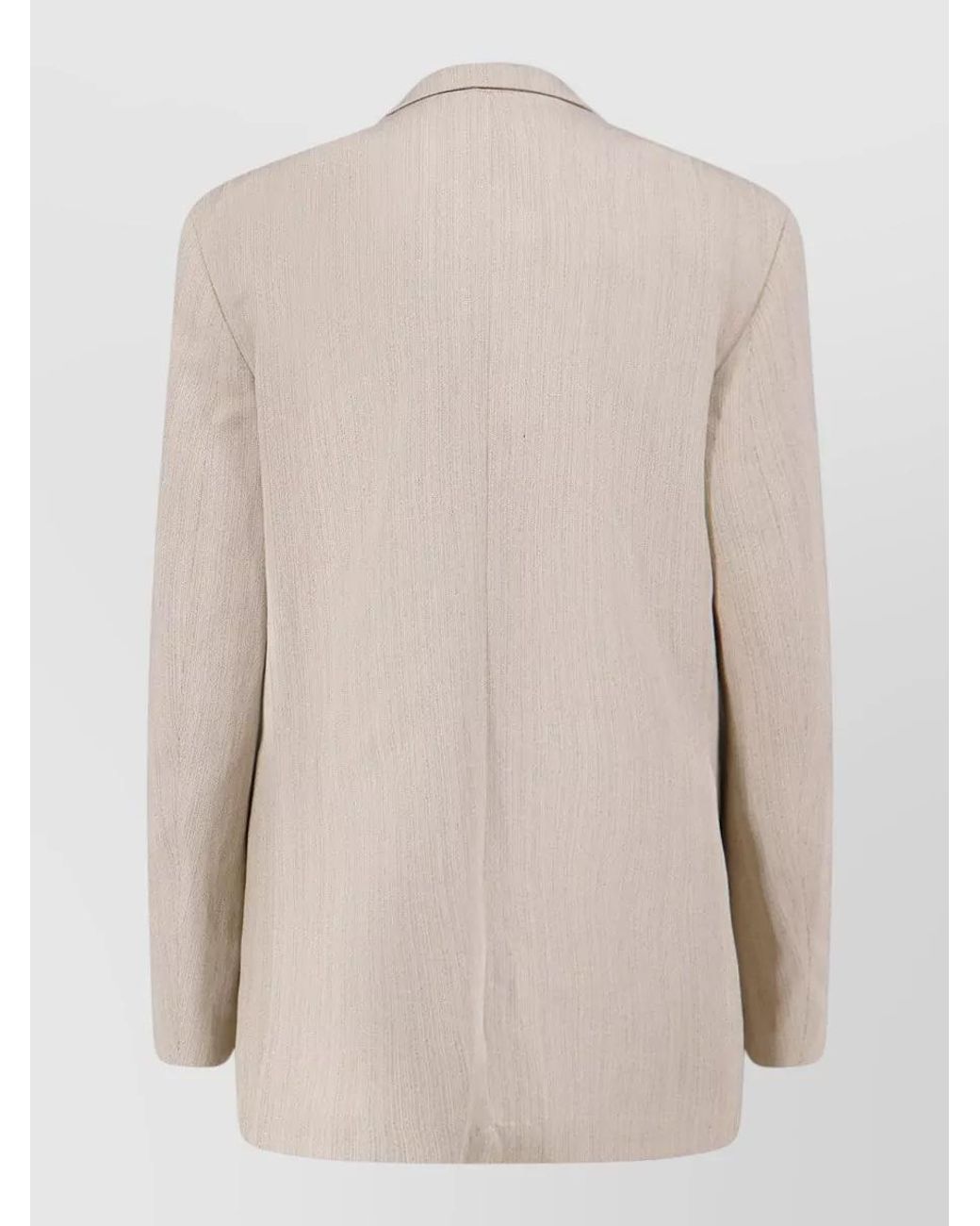 Alysi Natural Viscose Linen Single-Breasted Blazer