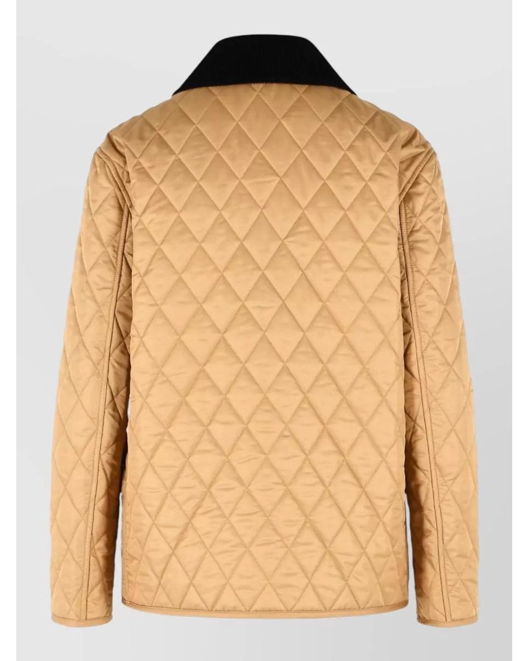 Burberry Natural Quilted Single Breasted Jacket