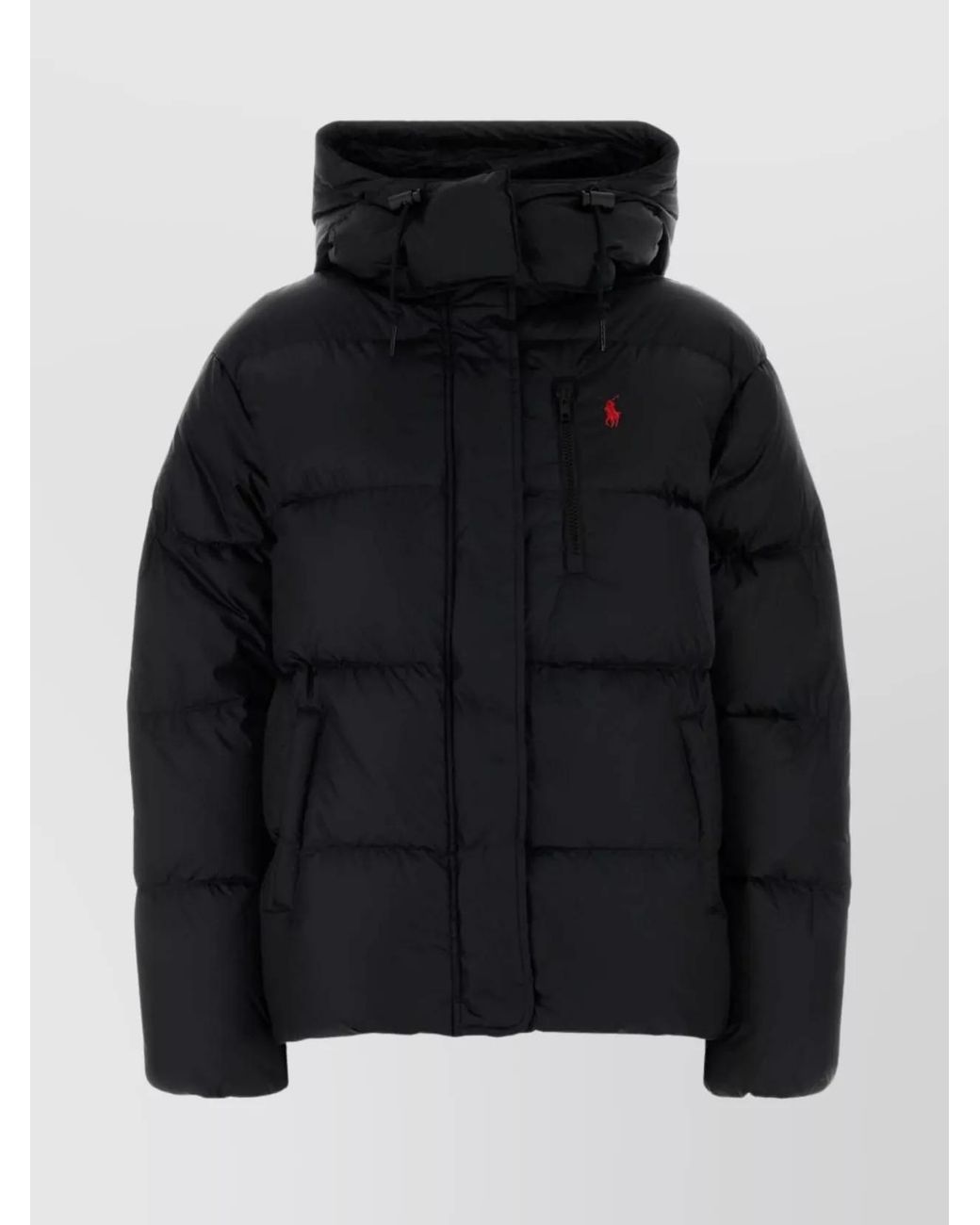 Polo Ralph Lauren Black Nylon Quilted Down Parka Coat