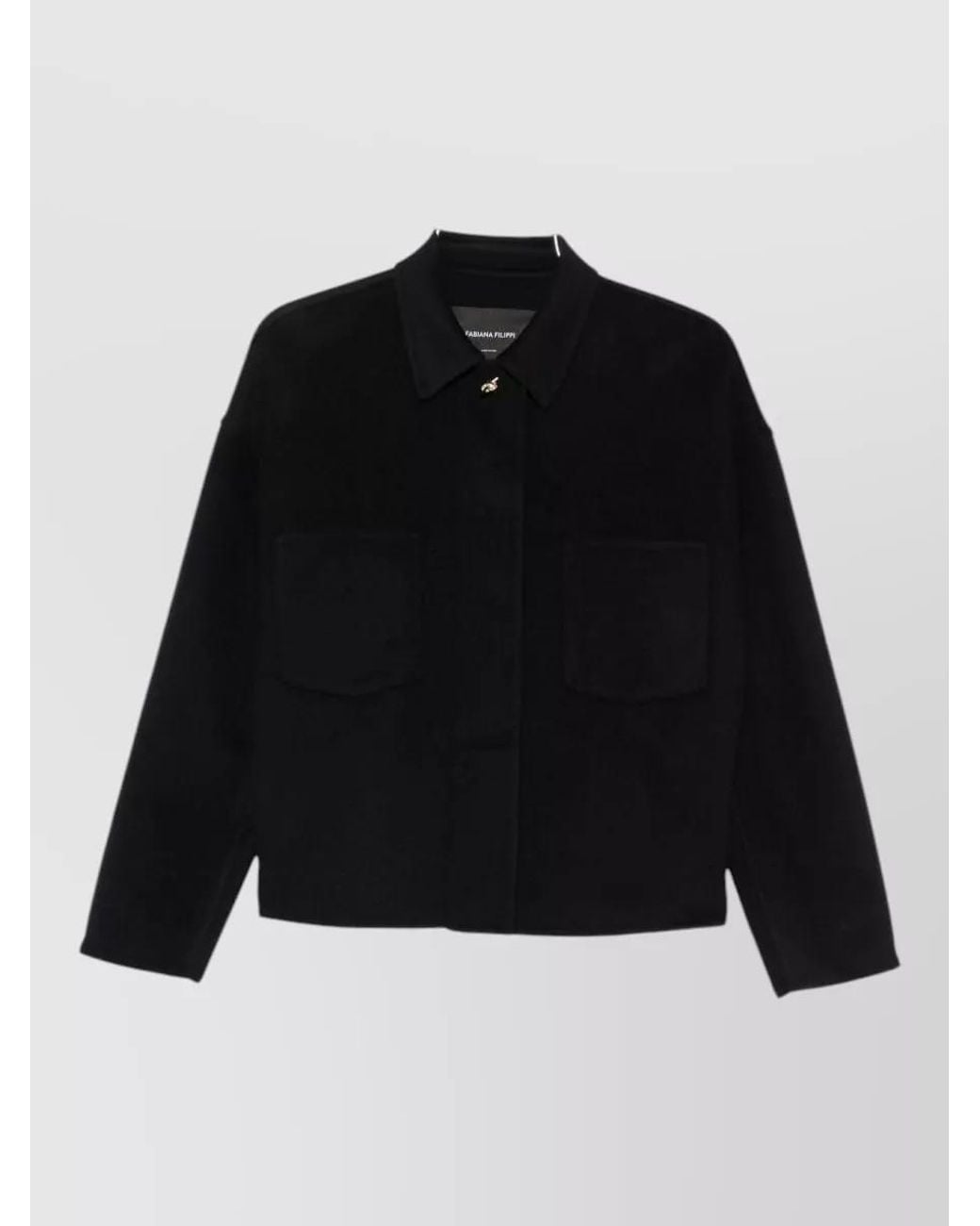 Fabiana Filippi Black Virgin Wool Fitted Jacket