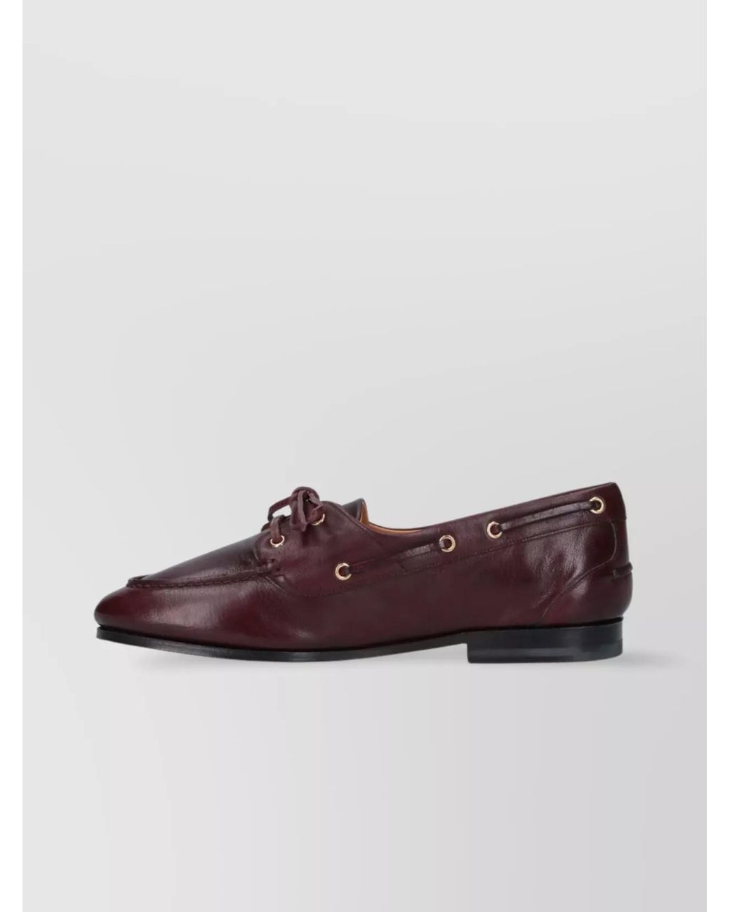 Bally Brown Leather Lace-Up Loafers for men