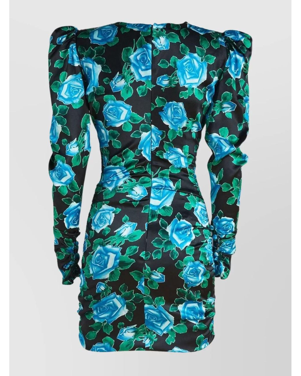 Alessandra Rich Blue Draped Mini Dress
