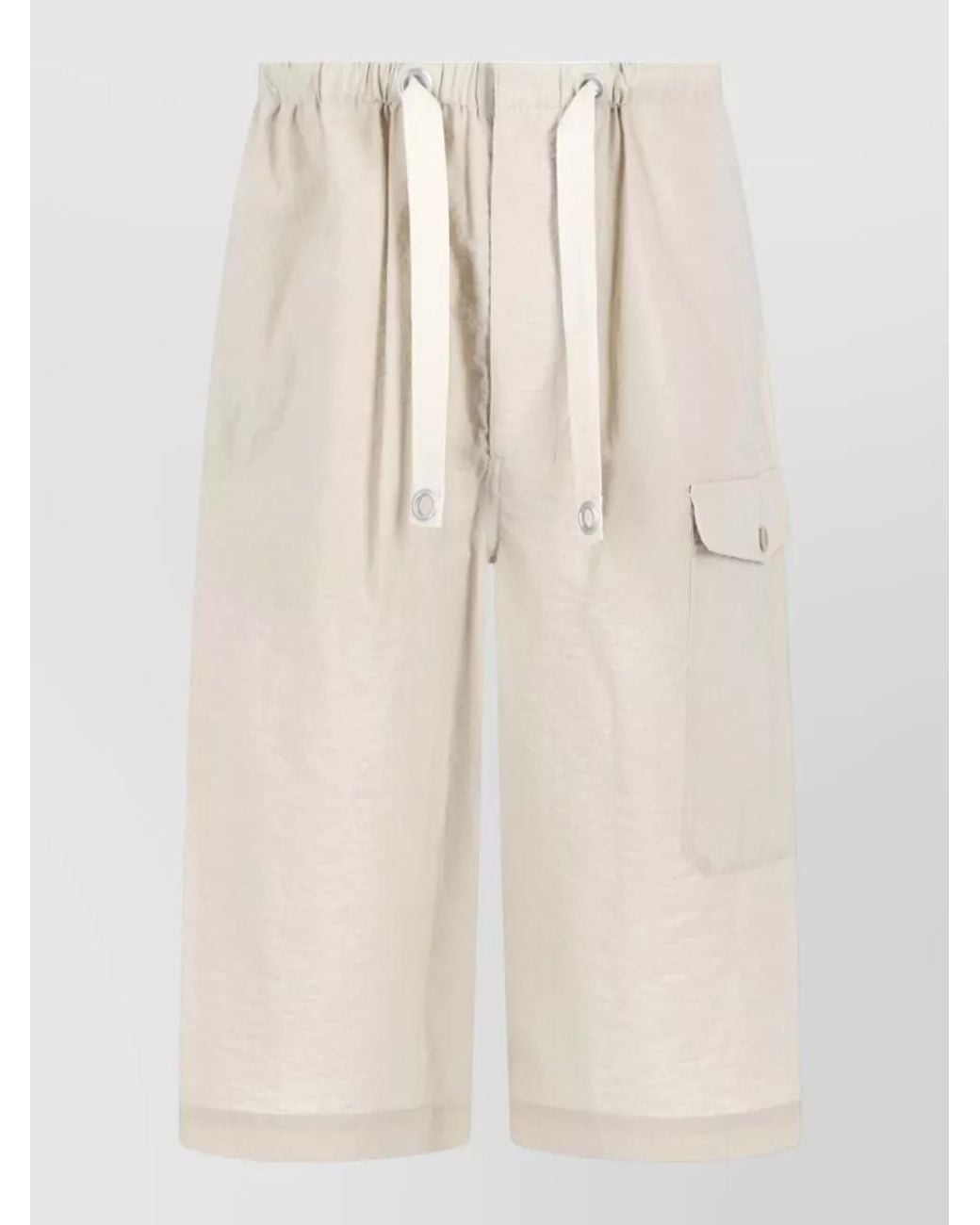Lemaire Natural Cotton Cargo Shorts for men