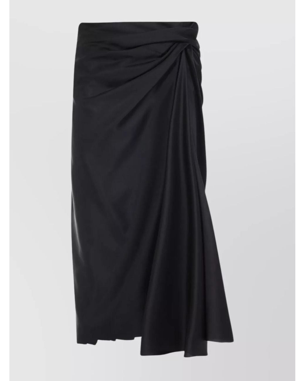 Balenciaga Black Draped Skirt