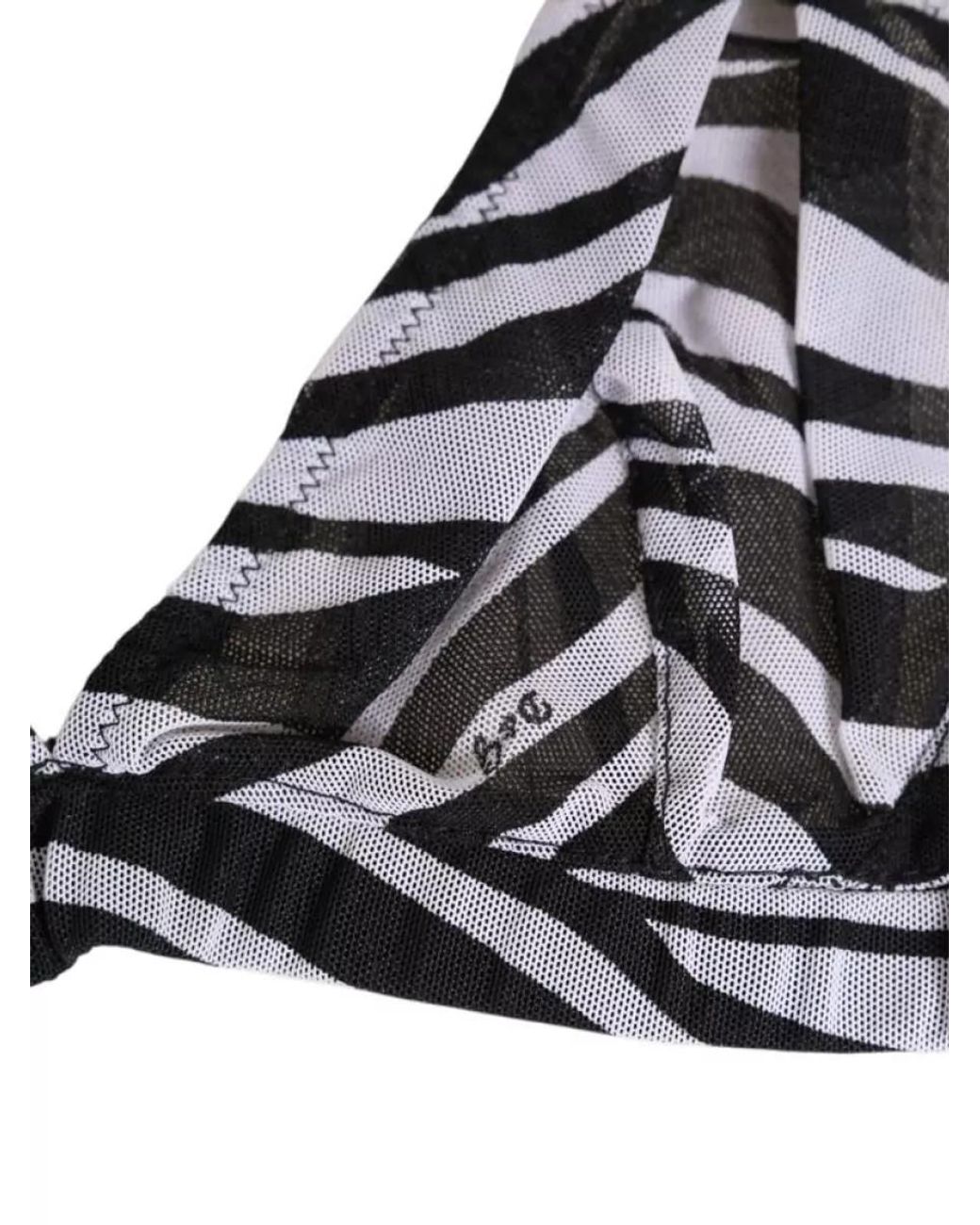 Dolce & Gabbana Metallic Silk Zebra-Print Bralette