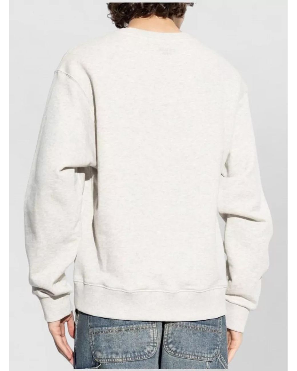 KENZO Natural Cotton Appliqué Crewneck Sweatshirt for men