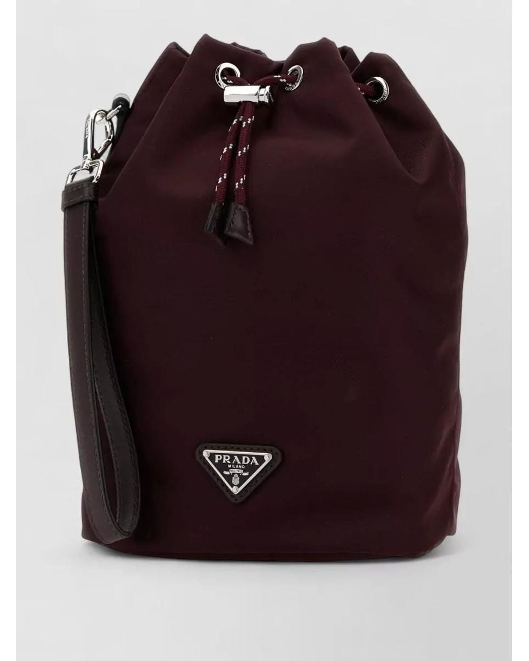 Prada Red Fabric Clutch Bag Wrist Strap Eyelets for men