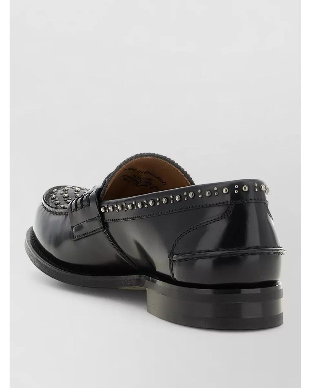Church's Black Leather Studded Loafers for men