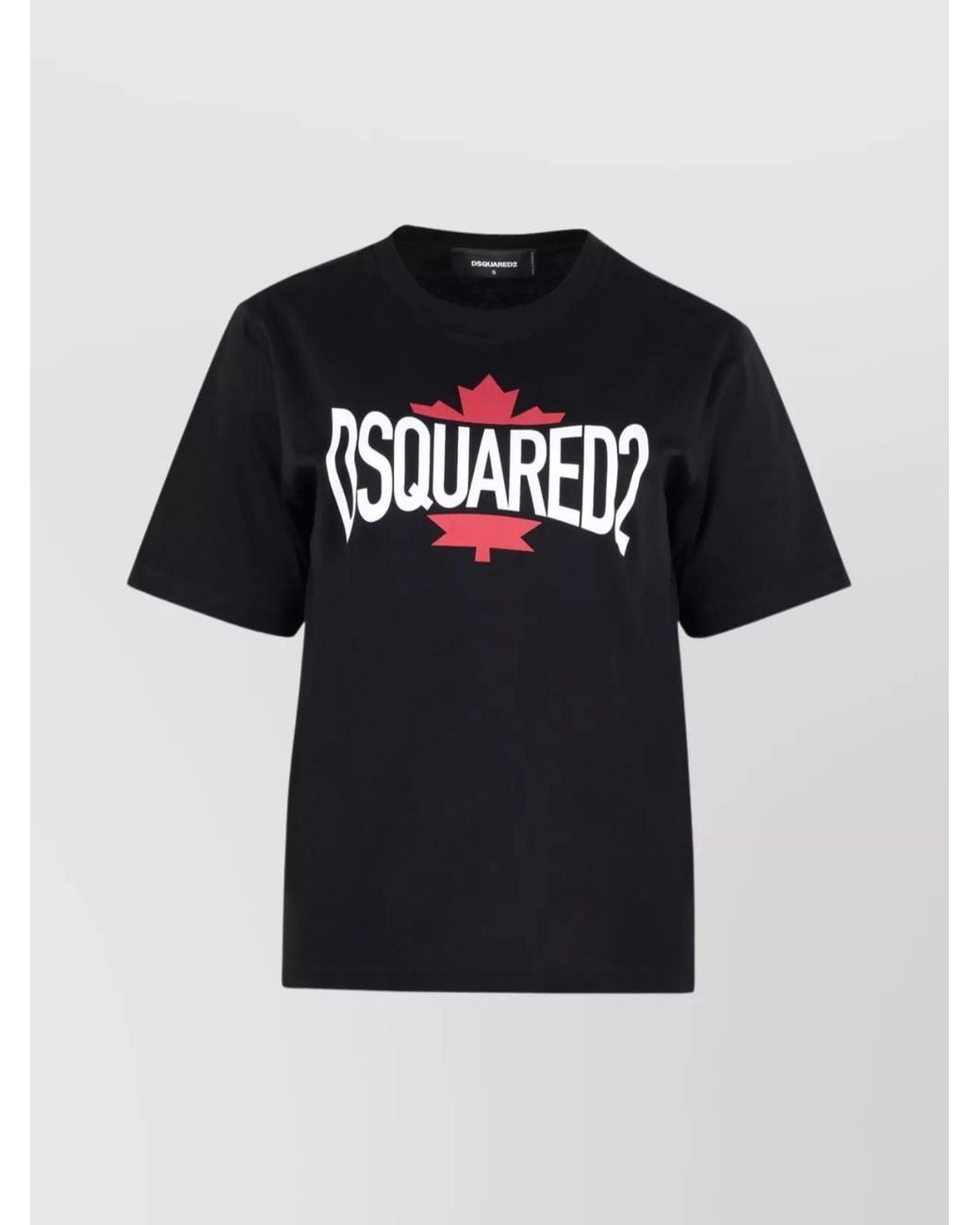 DSquared² Black Short-Sleeve Printed Cotton T-Shirt T-Shirts & Jerseys