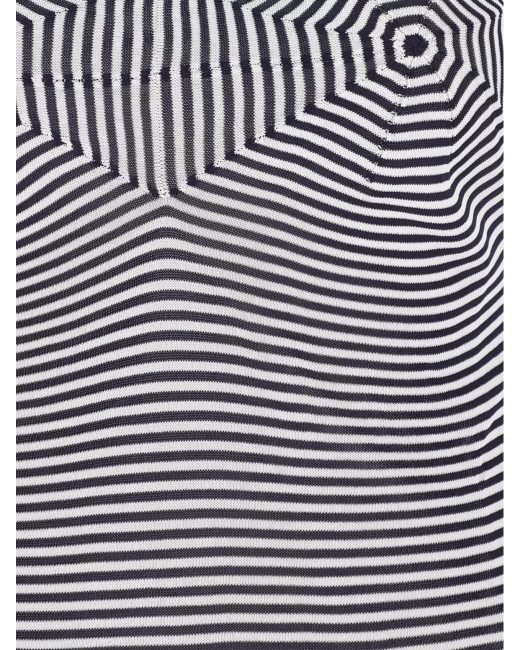 Bottega Veneta Gray Embroidered Striped Tank Top