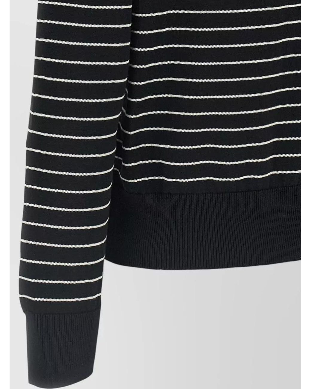 A.P.C. Black Striped Cotton Crewneck Sweater