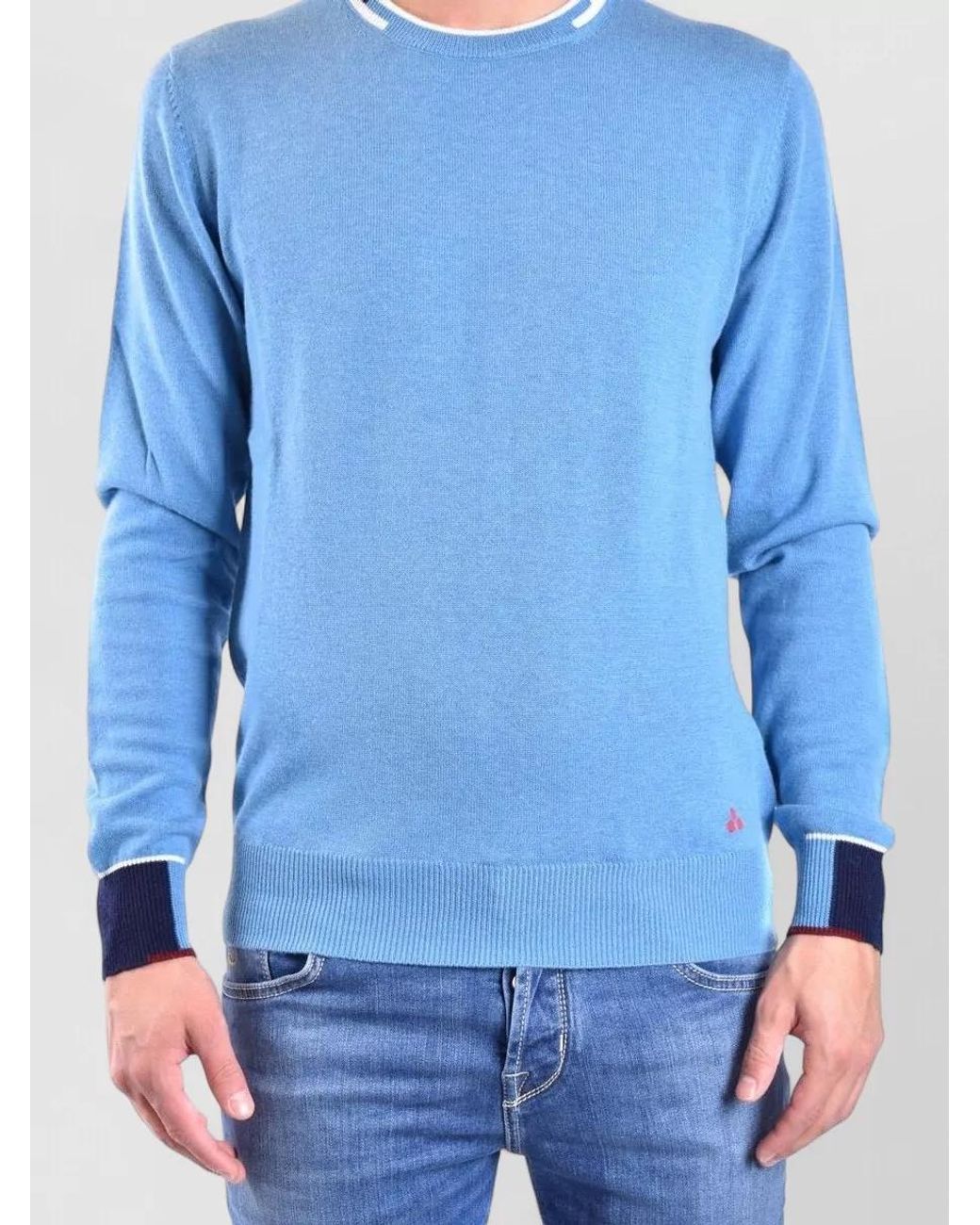Peuterey Blue Wool Sweater for men