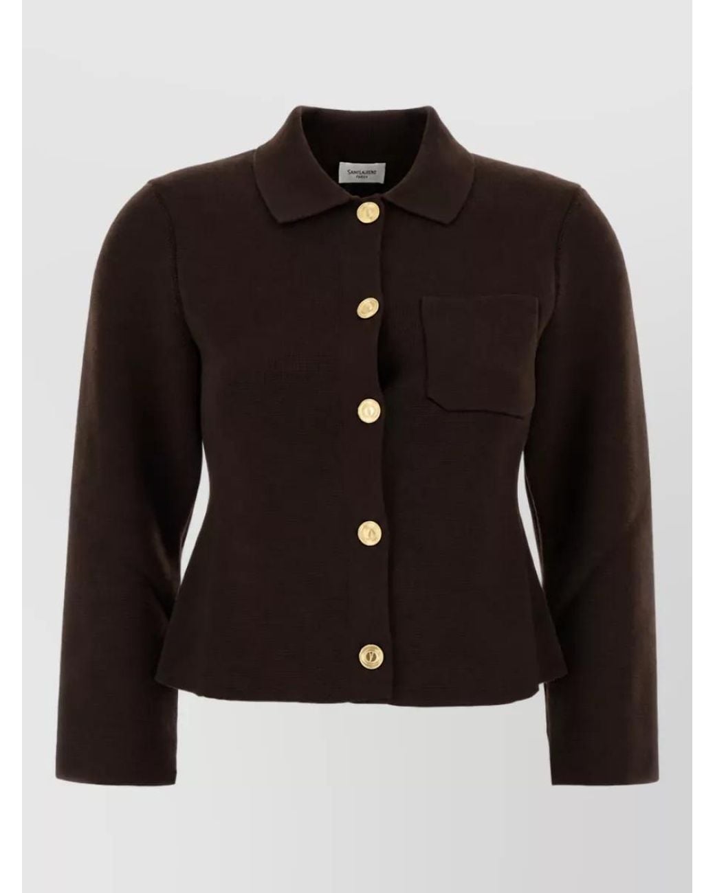 Saint Laurent Black Wool Cardigan