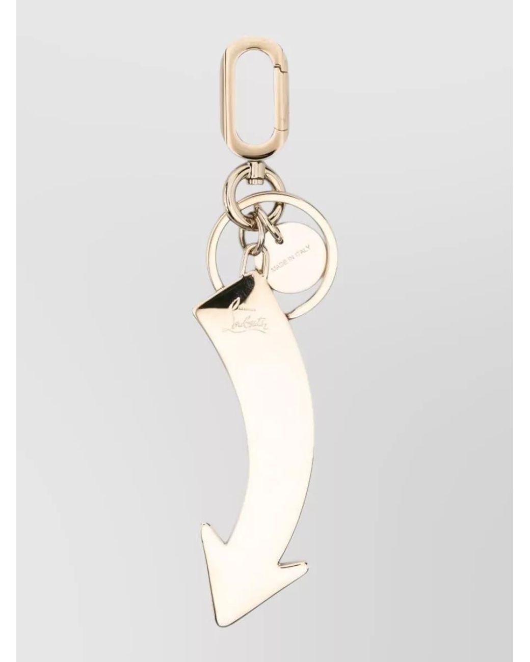 Christian Louboutin White Metal Arrow Keyring