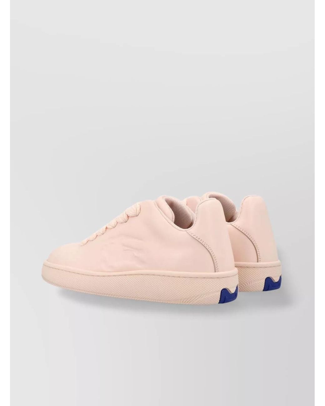 Burberry Pink Leather Low-Top Sneakers