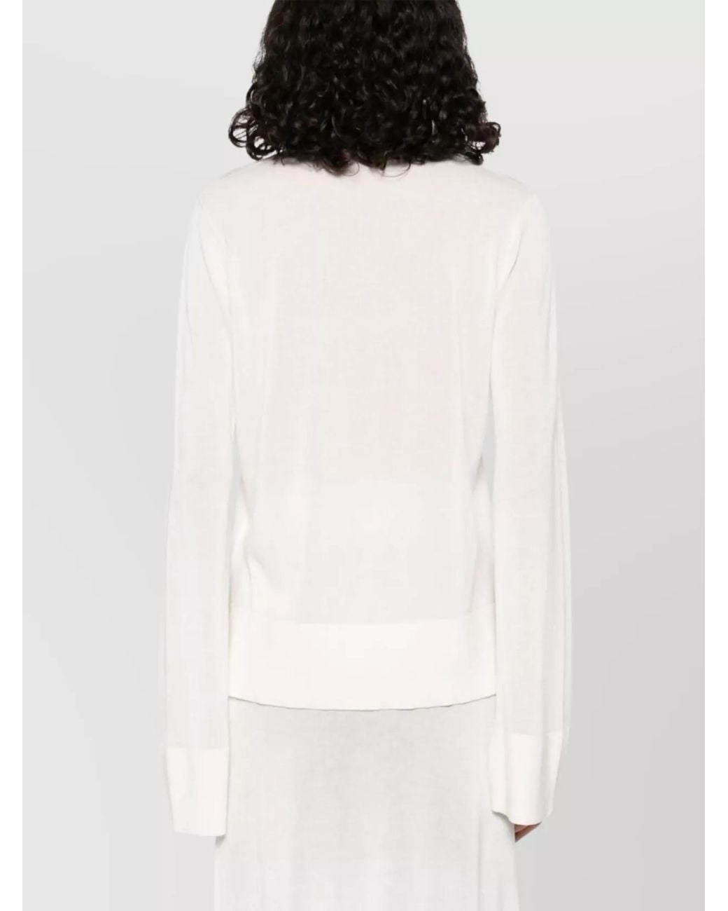 Totême White High Neck Knit Jumper