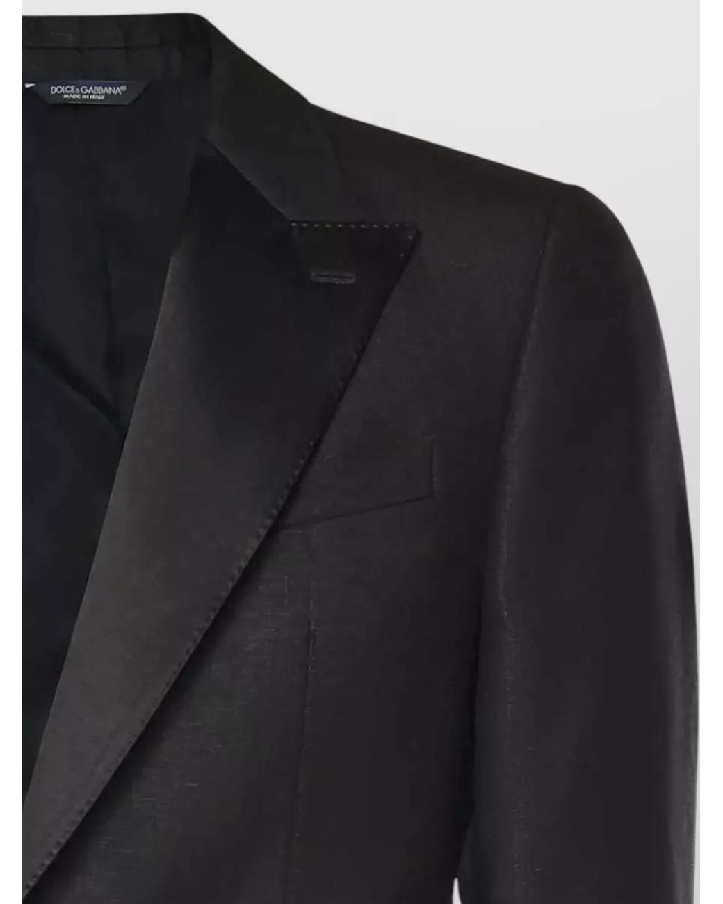 Dolce & Gabbana Black Silk Linen Two Piece Tuxedo for men