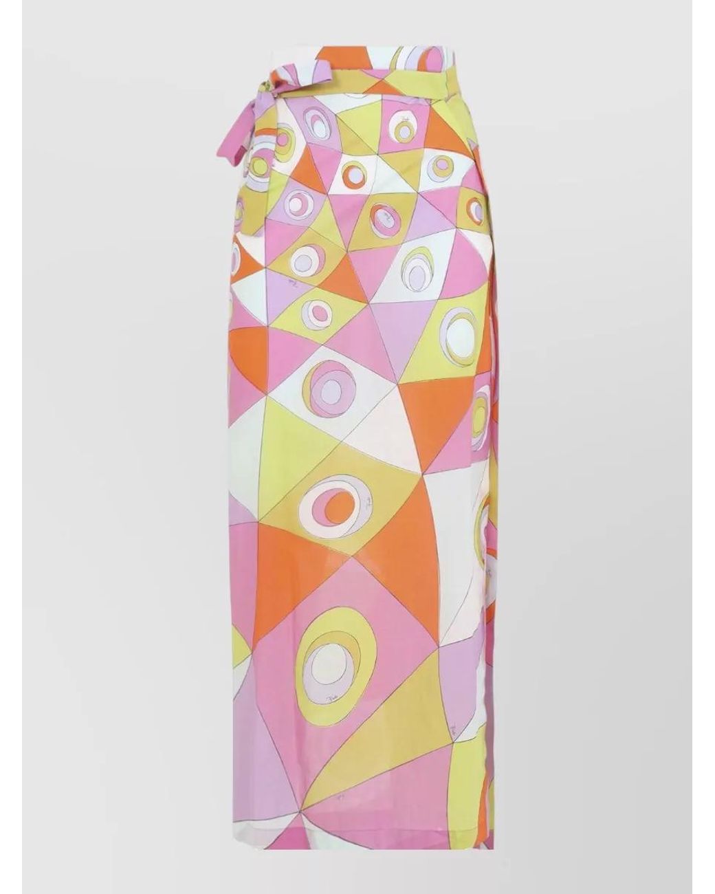 Emilio Pucci White Printed Wrap Skirt