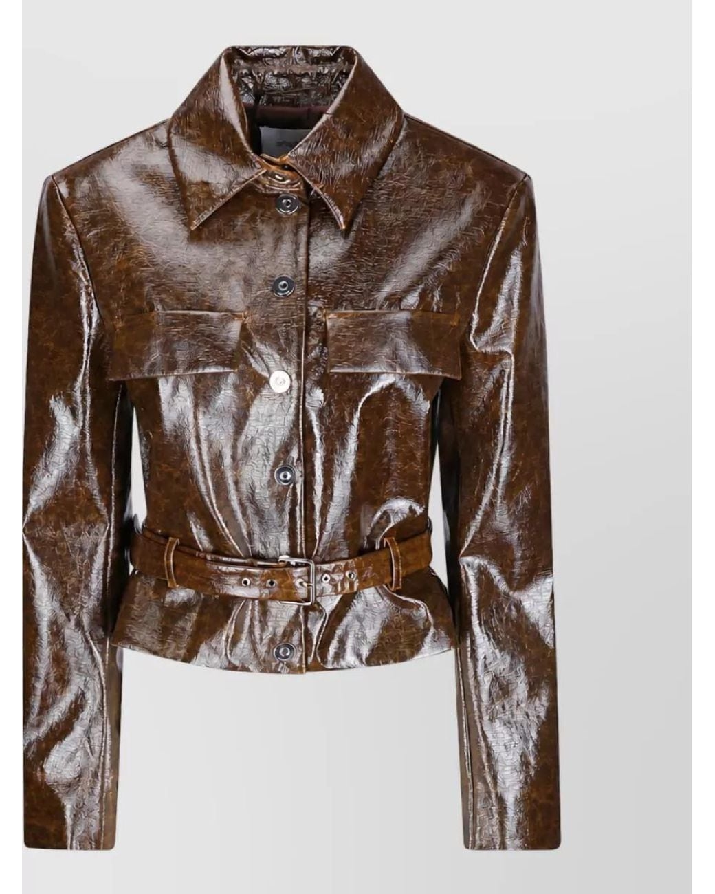 Sportmax Brown Single Breasted Coat