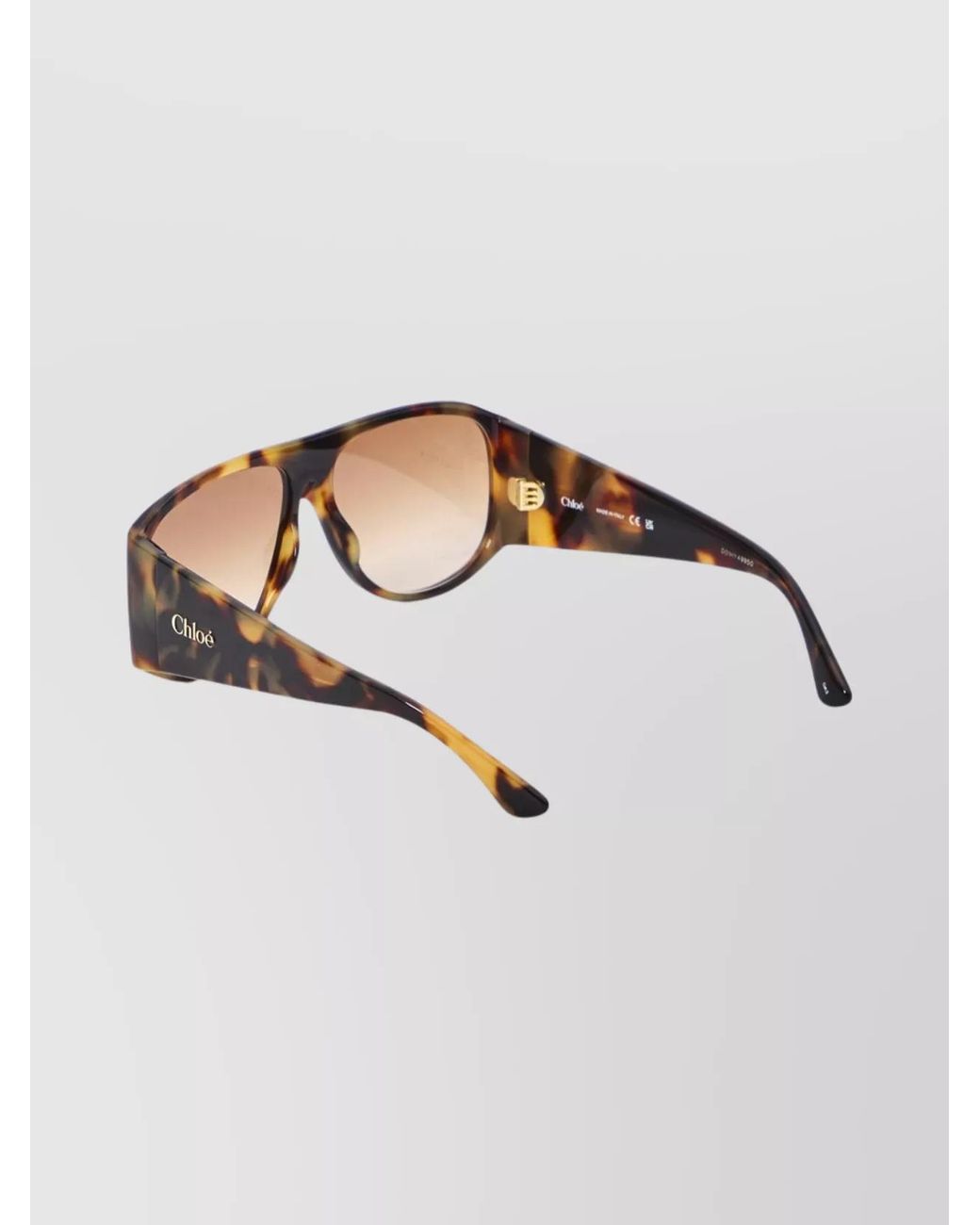 Chloé Multicolor Teardrop Aviator Sunglasses Tortoiseshell Frame