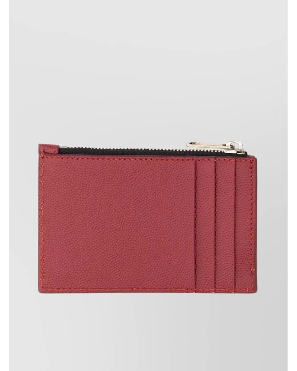 Palm Angels Red Leather Card Holder for men