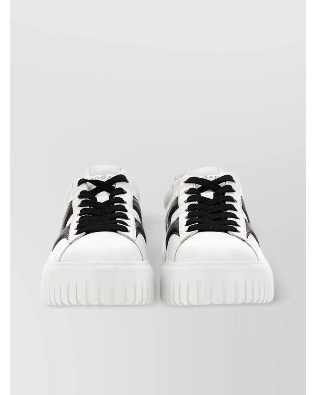 Hogan Black Leather Low-Top Sneakers